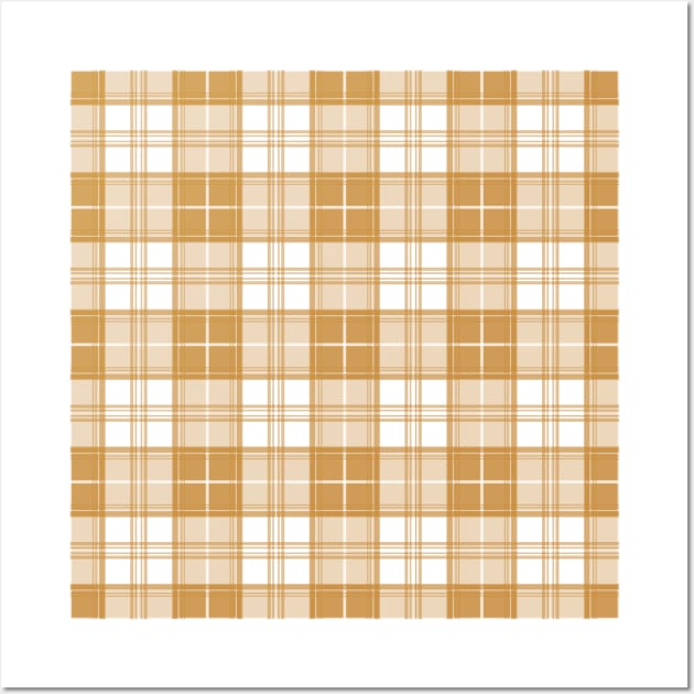 Brown White Tartan Pattern yxm0uat9 Wall Art by pASob